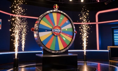 Crazy Time Game Show Rad - beliebte Live Casino Game Show bei Yep Casino